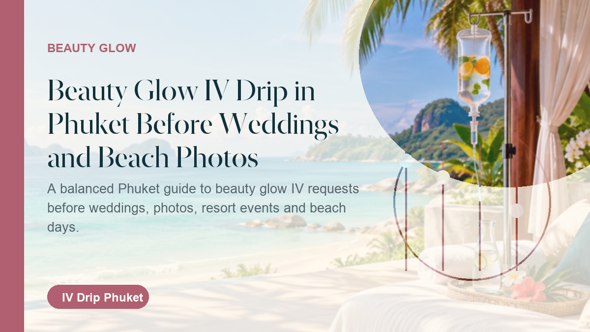 Beauty glow IV drip guide for Phuket weddings and beach photos