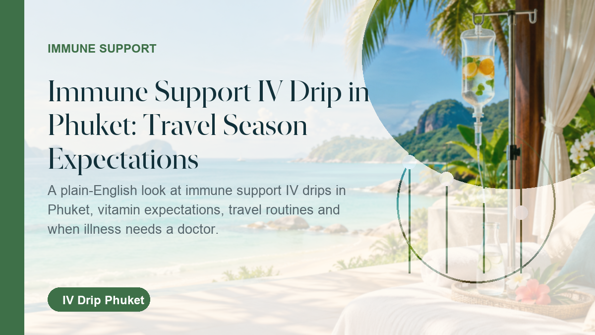 Immune support IV drip guide for Phuket travel season
